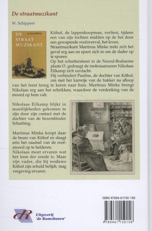Achterkant van De straatmuzikant
