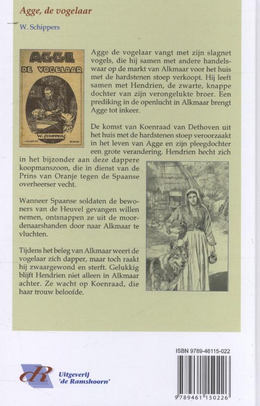 Achterkant van Agge de vogelaar