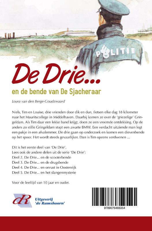 Achterkant van De Drie en de bende van de Sjacheraar