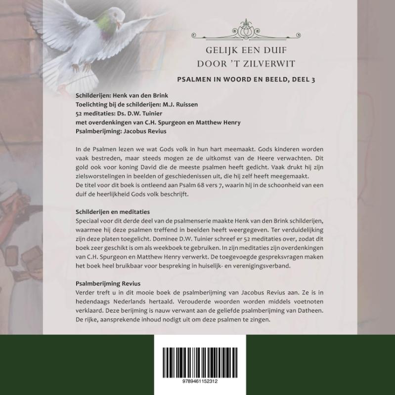 Achterkant van Gelijk een duif door 't zilverwit