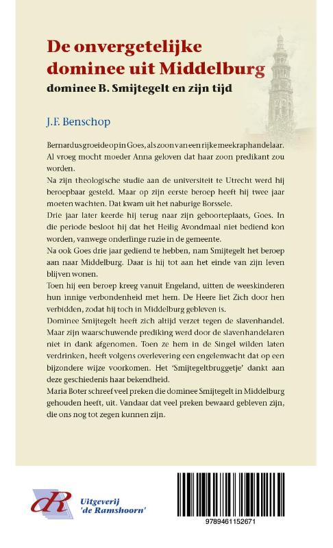 Achterkant van De onvergetelijke dominee uit Middelburg