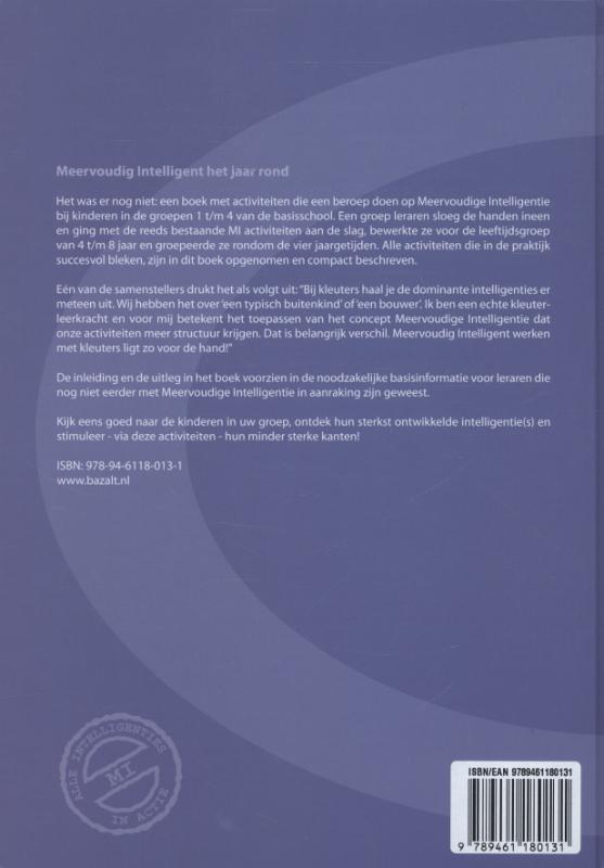 Achterkant van Meervoudig intelligent het jaar rond