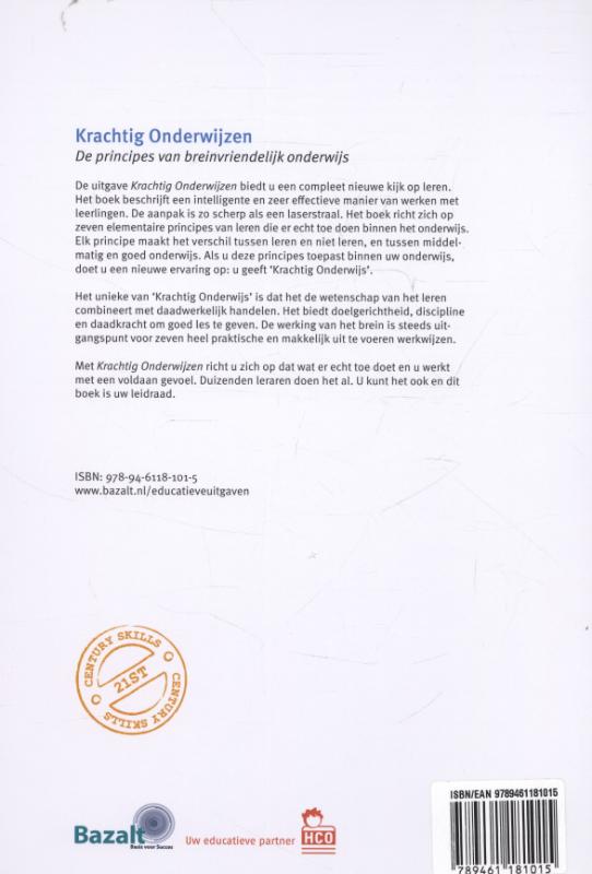 Achterkant van Krachtig onderwijzen