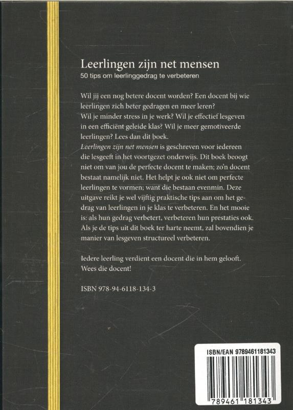 Achterkant van Leerlingen zijn net mensen