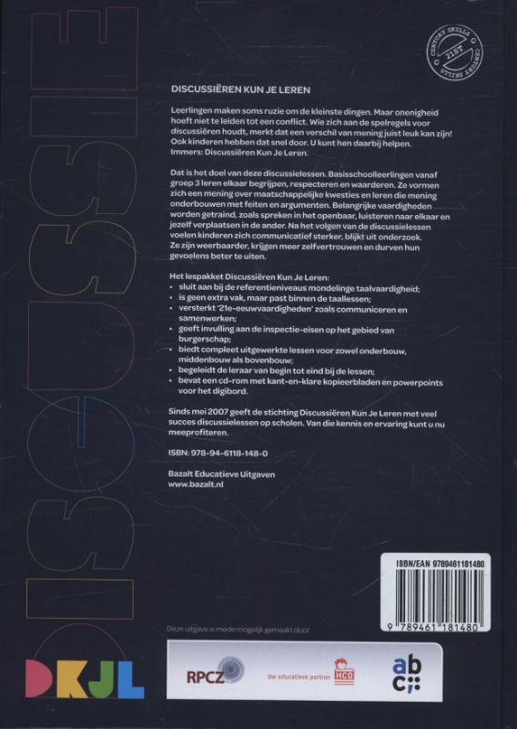 Achterkant van lespakket