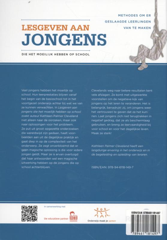 Achterkant van Lesgeven aan jongens die het moeilijk hebben op school