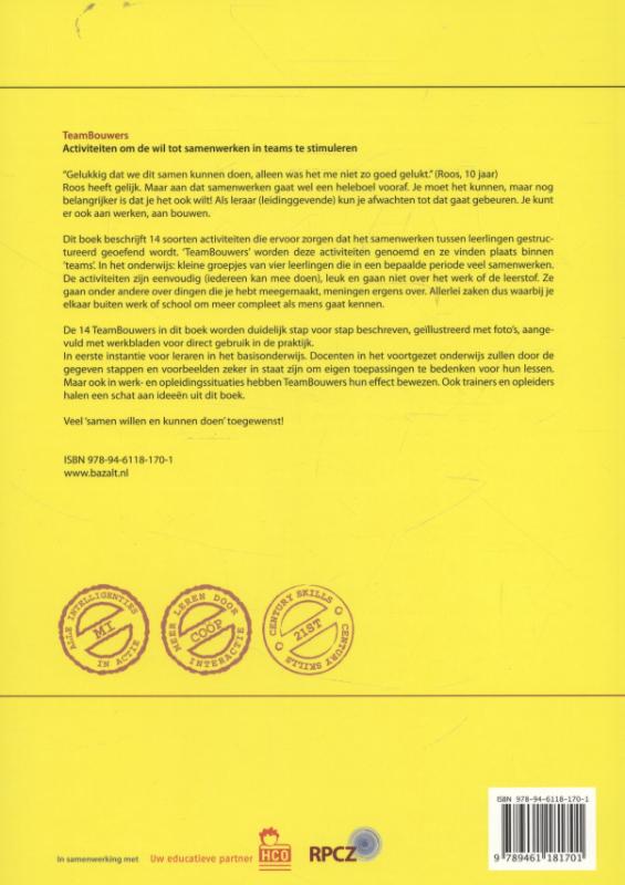 Achterkant van TeamBouwers