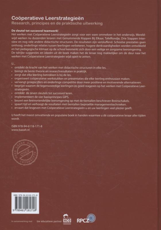 Achterkant van Cooperatieve Leerstrategieen
