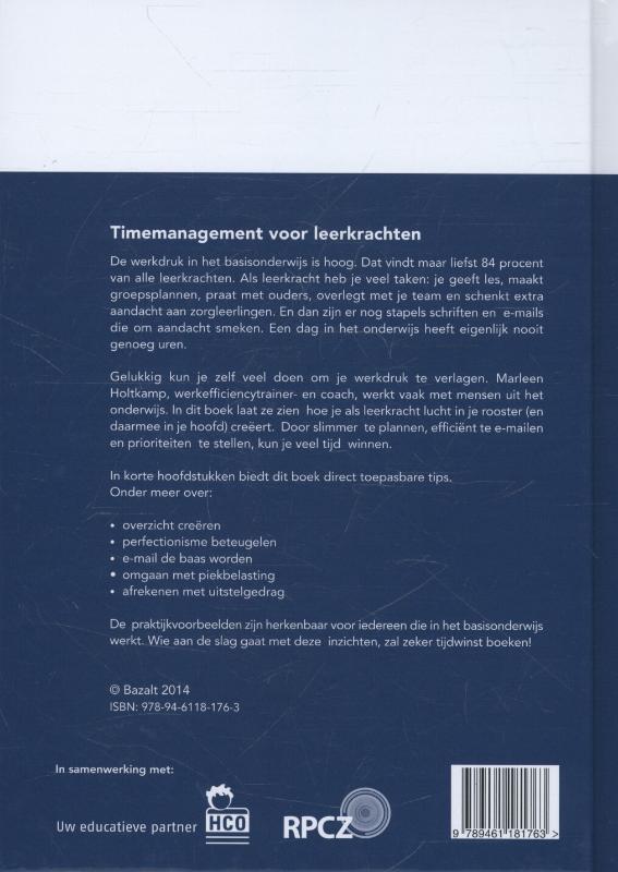 Achterkant van Timemanagement voor leerkrachten