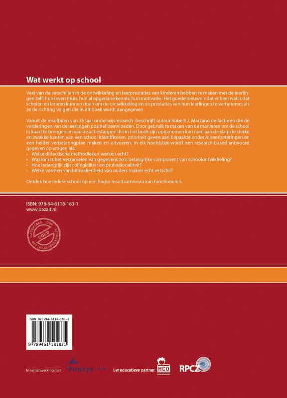 Achterkant van Wat werkt op school