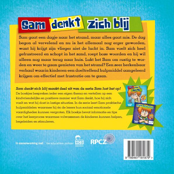 Achterkant van Sam denkt zich blij