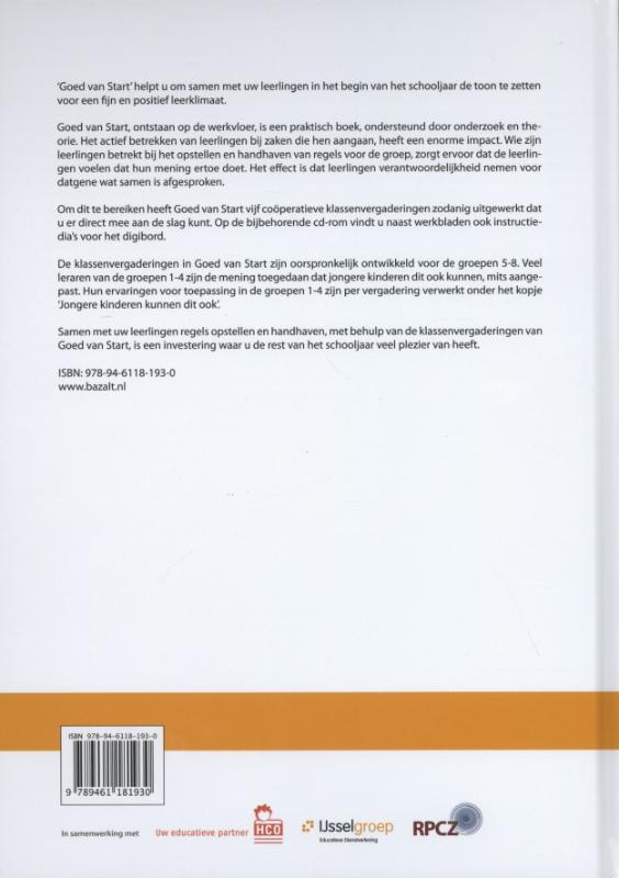 Achterkant van Goed van start