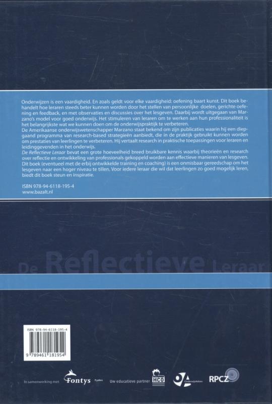 Achterkant van De reflectieve leraar