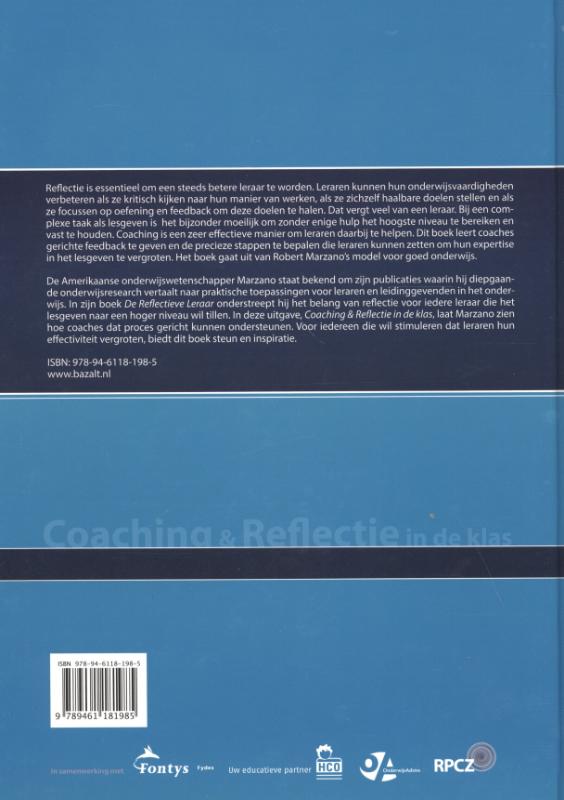 Achterkant van Coaching en reflectie in de klas