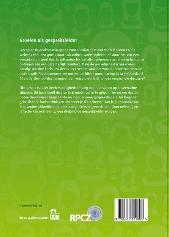Achterkant van Groeien als gespreksleider