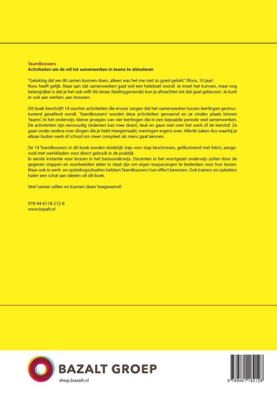 Achterkant van TeamBouwers