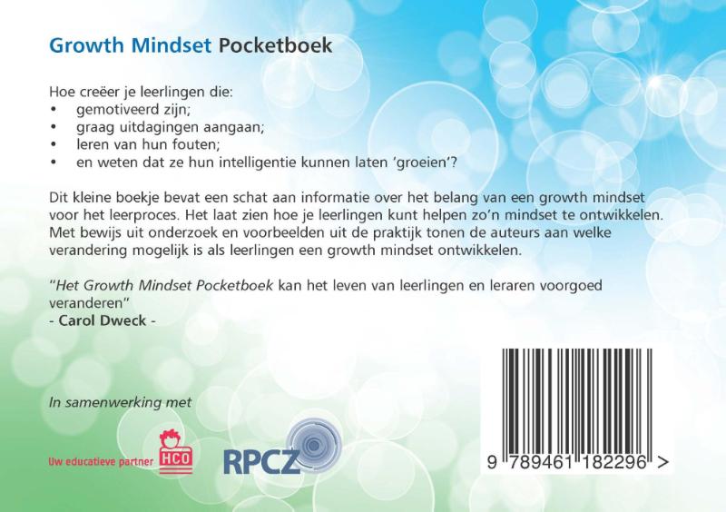 Achterkant van Growth mindset pocketboek