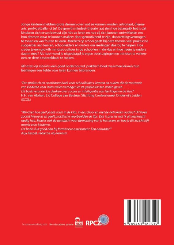 Achterkant van Mindsets op school