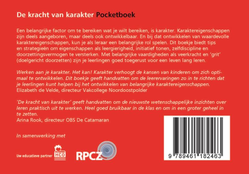 Achterkant van De kracht van karakter