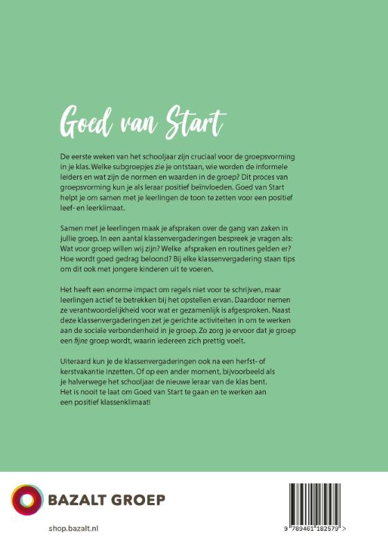 Achterkant van Goed van Start