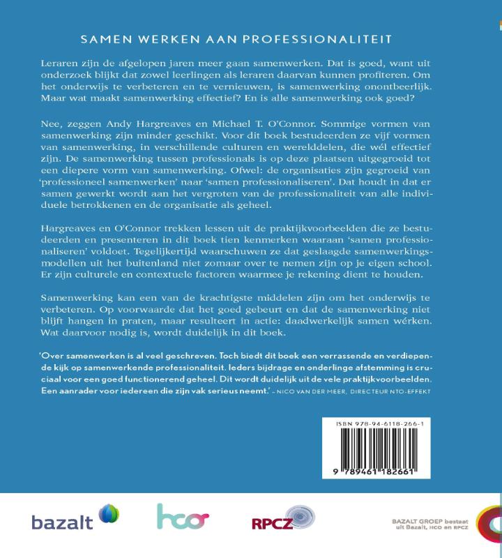 Achterkant van Samen werken aan professionaliteit