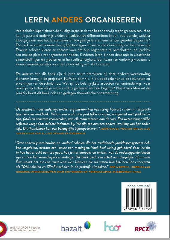 Achterkant van Leren anders organiseren