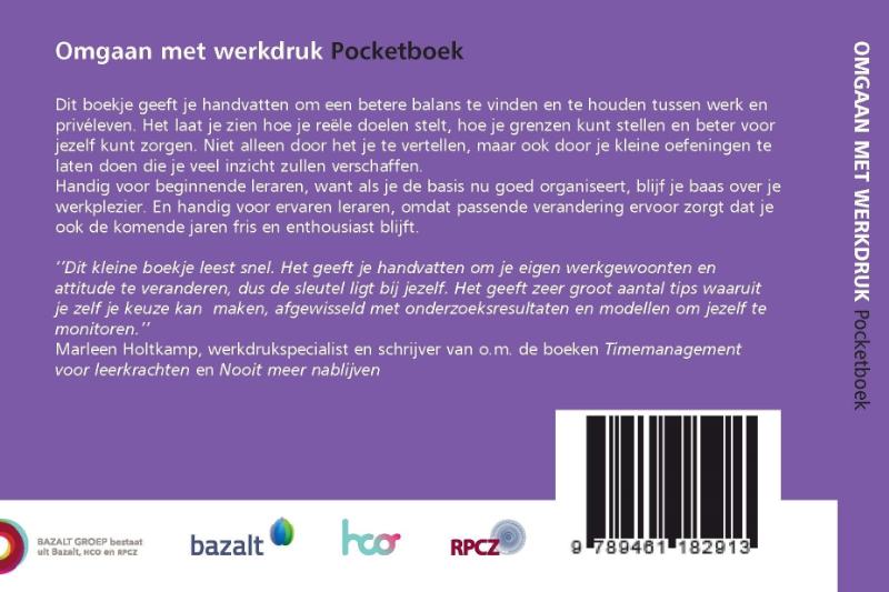 Achterkant van Omgaan met werkdruk pocketboek
