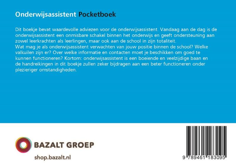 Achterkant van Onderwijsassistent pocketboek