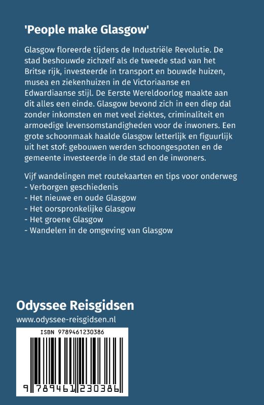 Achterkant van Wandelen in Glasgow