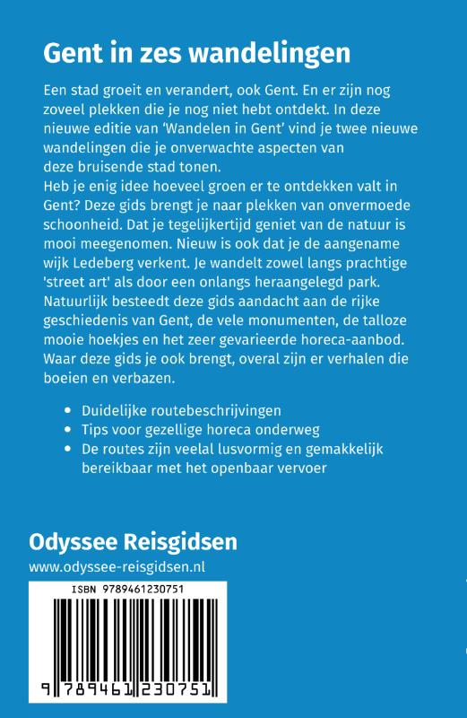 Achterkant van Wandelen in Gent