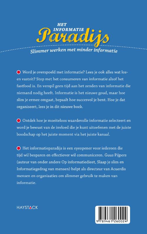 Achterkant van Het informatieparadijs