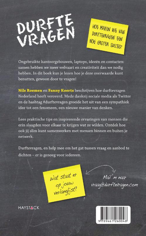 Achterkant van Durf te vragen