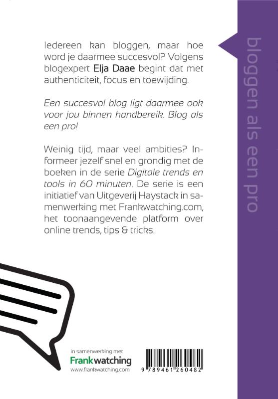Achterkant van Bloggen als een pro in 60 minuten