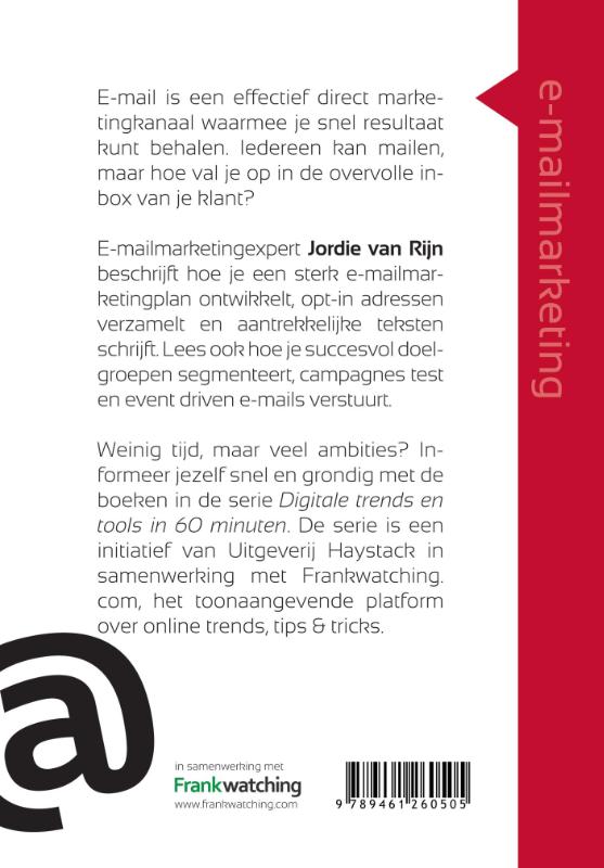 Achterkant van E-mailmarketing in 60 minuten
