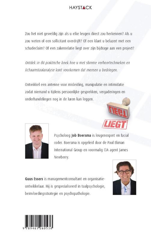 Achterkant van Ik weet dat u liegt