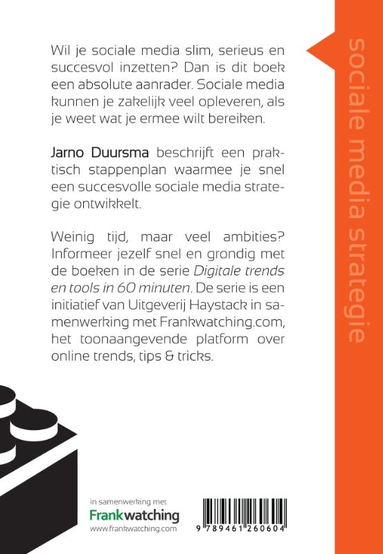Achterkant van Sociale media strategie in 60 minuten