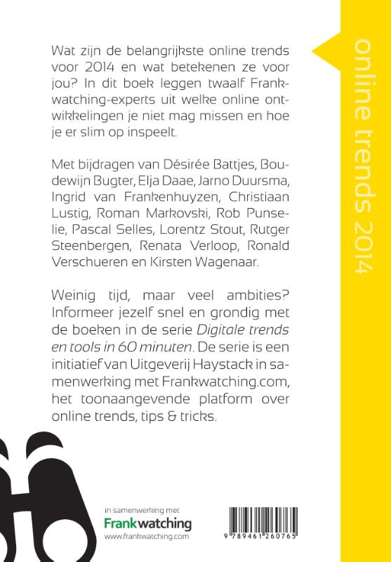 Achterkant van Online trends 2014 in 60 minuten