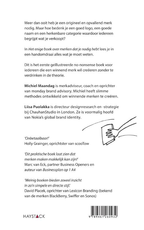Achterkant van Het enige boek over merken dat je nodig hebt