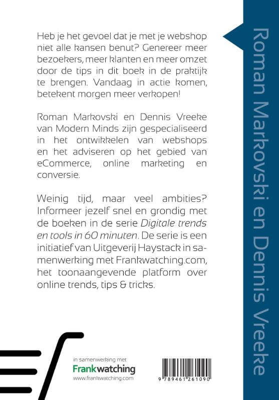 Achterkant van Meer verkopen met je webshop in 60 minuten