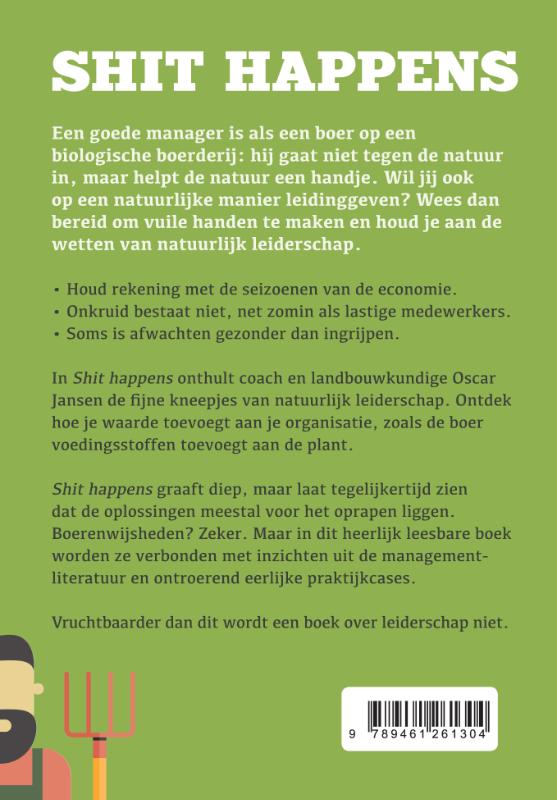 Achterkant van Shit happens