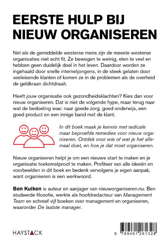 Achterkant van Eerste hulp bij nieuw organiseren