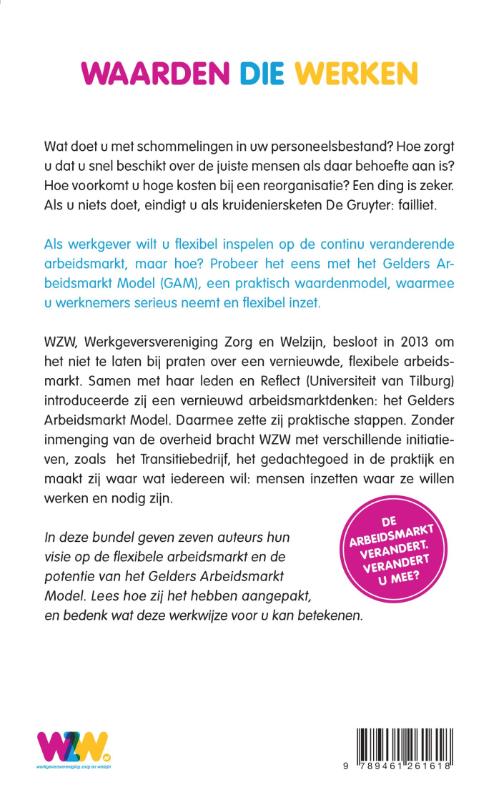 Achterkant van Waarden die werken