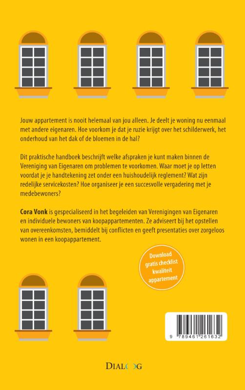 Achterkant van Handboek voor appartementbewoners
