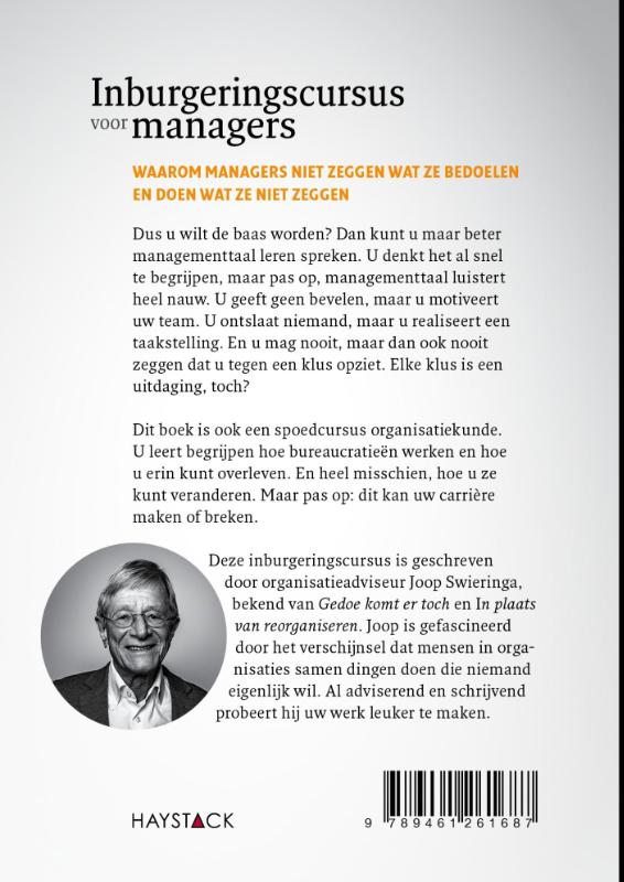 Achterkant van Inburgeringscursus voor managers