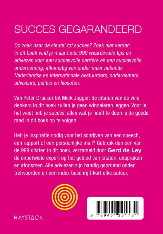 Achterkant van Succes gegarandeerd