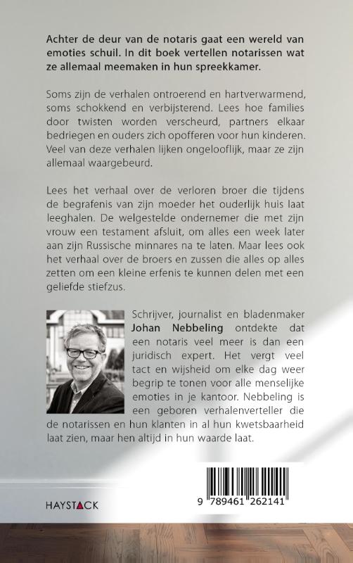 Achterkant van Het geheim van de notaris