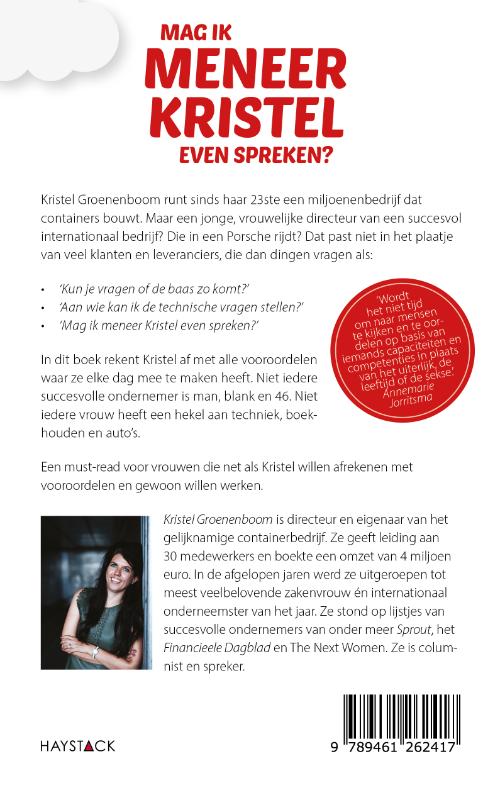 Achterkant van Mag ik meneer Kristel even spreken?