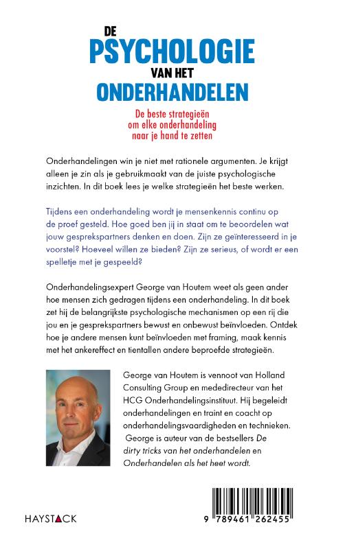 Achterkant van De psychologie van het onderhandelen