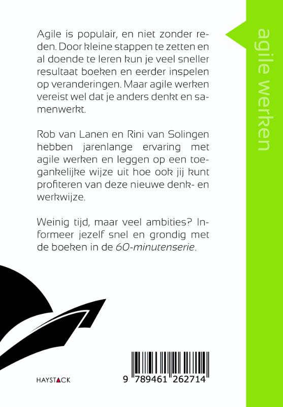 Achterkant van Agile werken in 60 minuten
