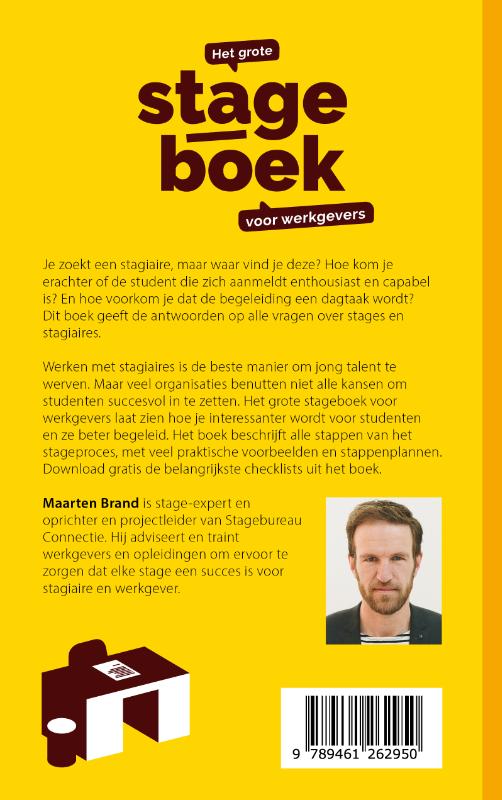 Achterkant van Het grote stageboek voor werkgevers